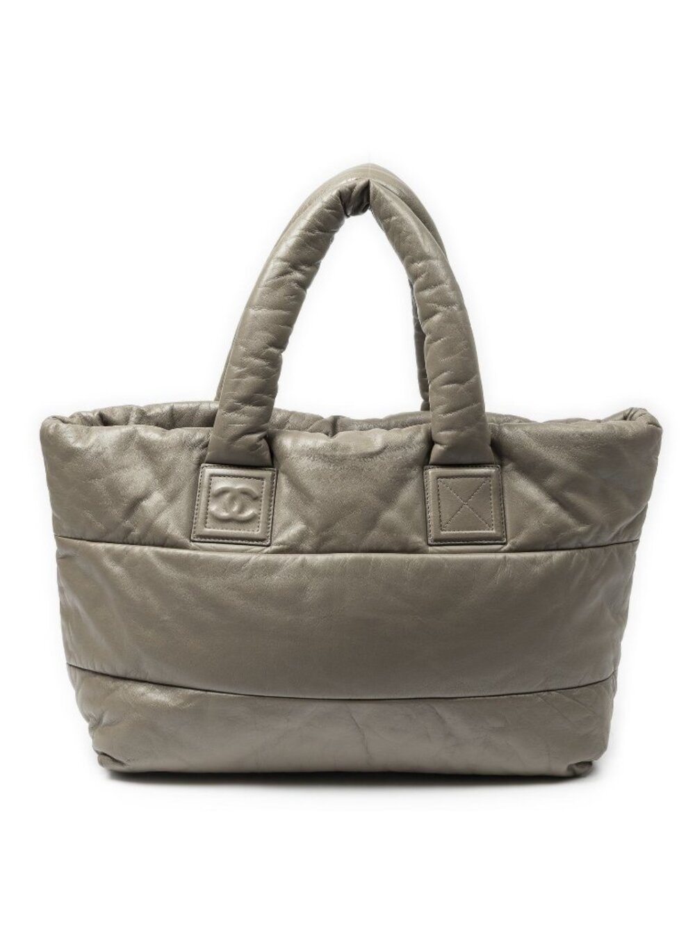 Chanel Medium Coco Cocoon Reversible Tote Gray Quilted Lambskin Leather